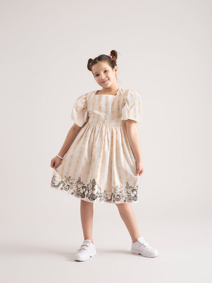 Baby Girl Organic Cotton Dress: Blush Circus