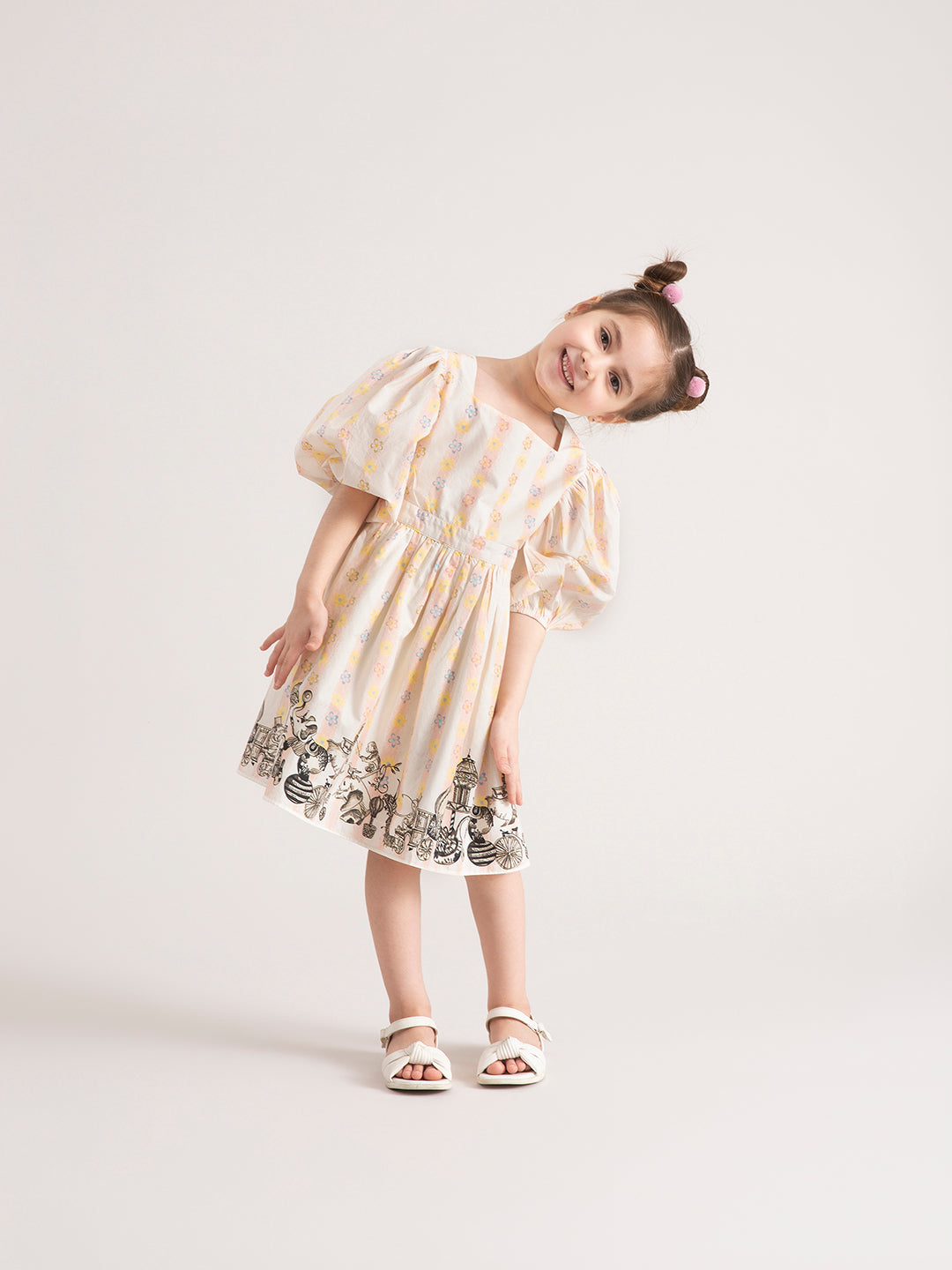 Baby Girl Organic Cotton Dress: Blush Circus