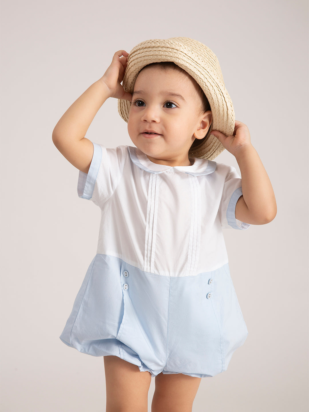 Newborn Baby Blue Organic Cotton One-Piece