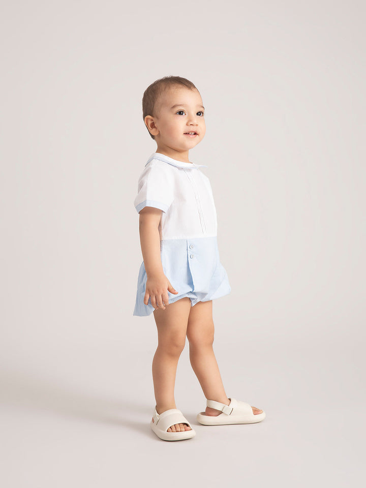 Newborn Baby Blue Organic Cotton One-Piece