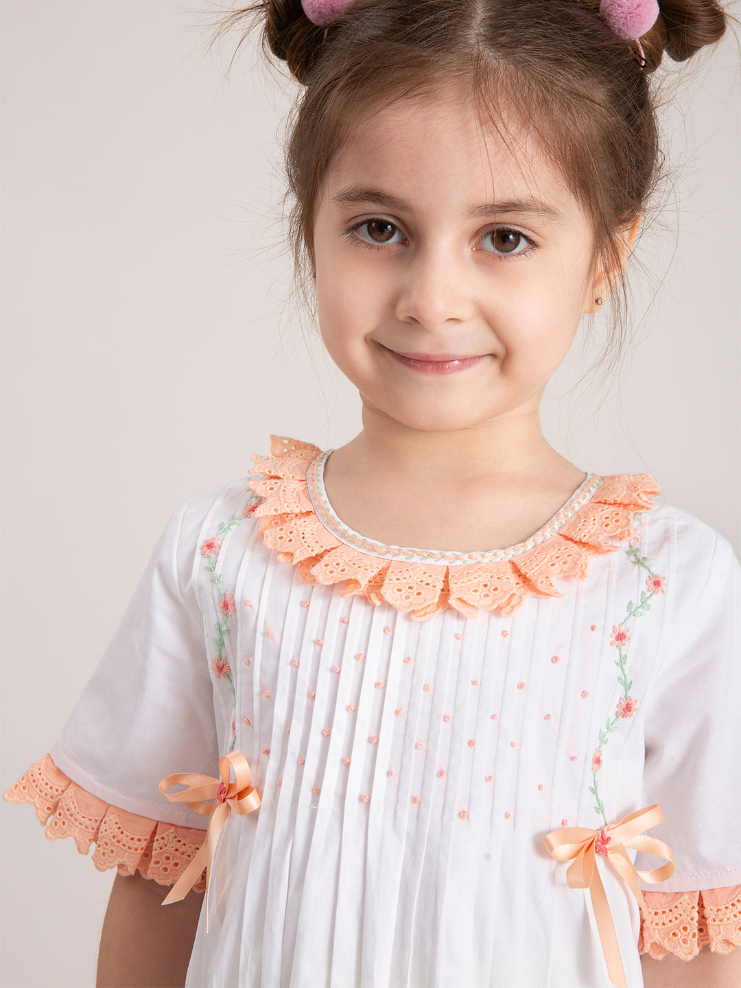 Baby Girl Blush Bow Organic Cotton Dress