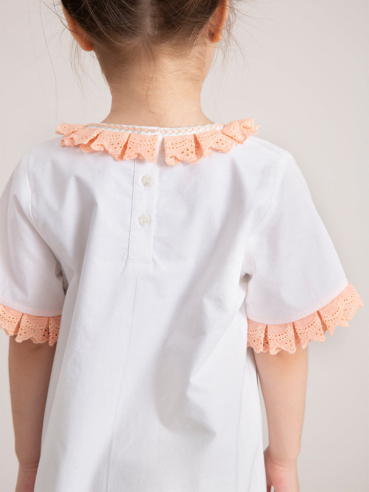 Baby Girl Blush Bow Organic Cotton Dress