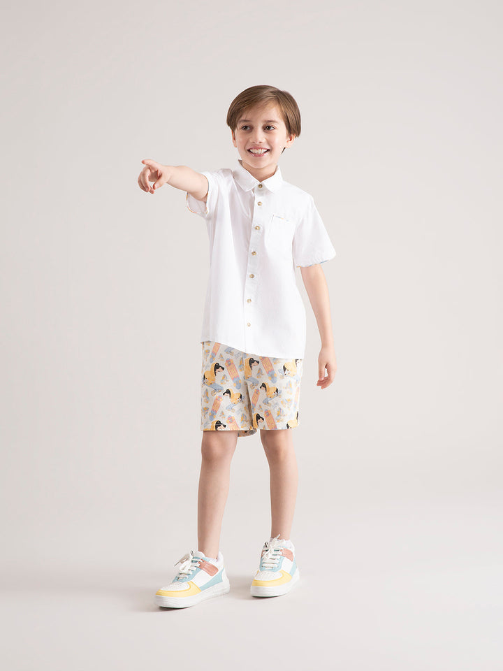 Baby Boy Co-ord Set: Shirt and shorts Skater Dog