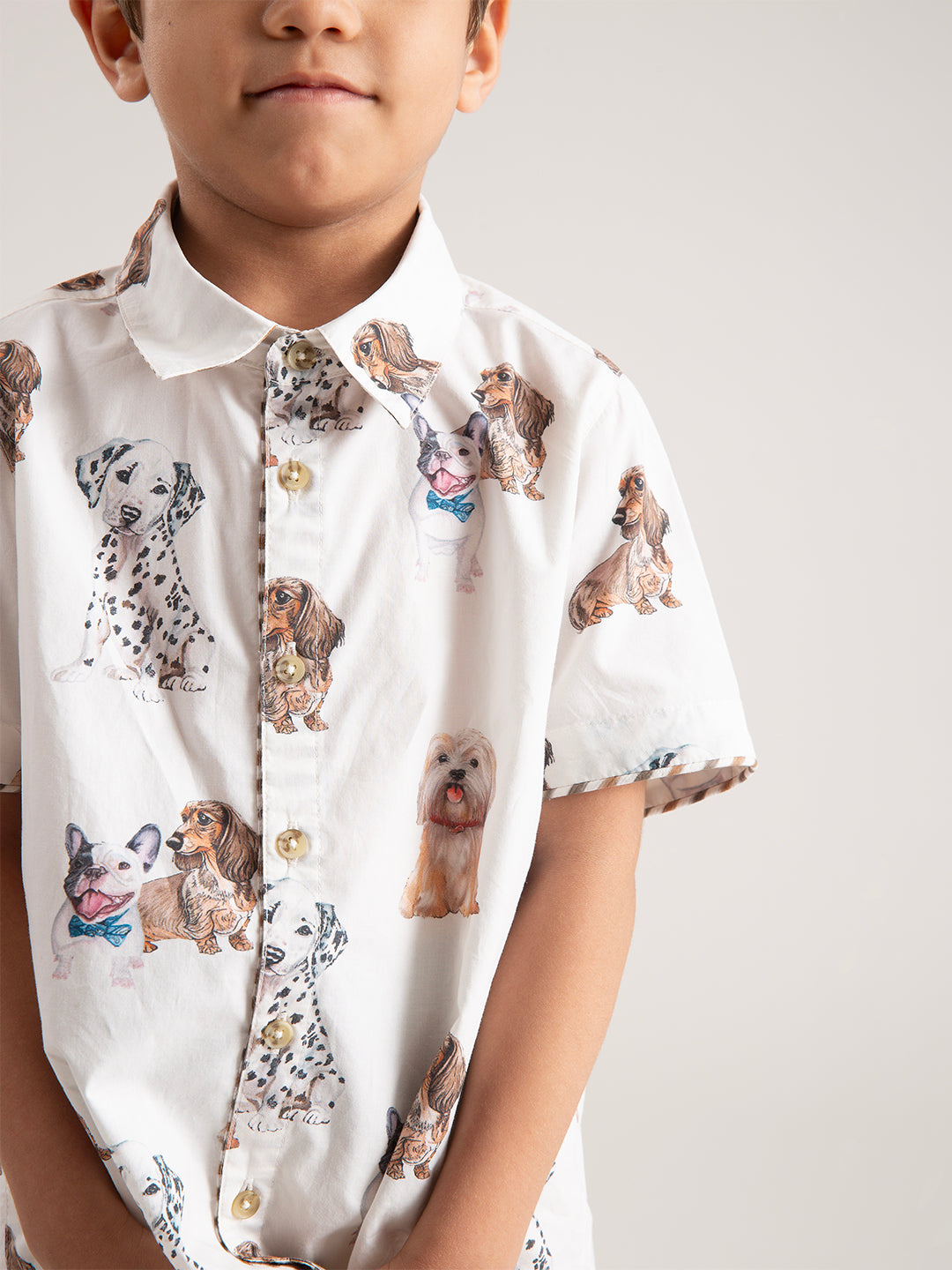 Baby Boy Co-ord Set: Shirt and Shorts Dogs Play