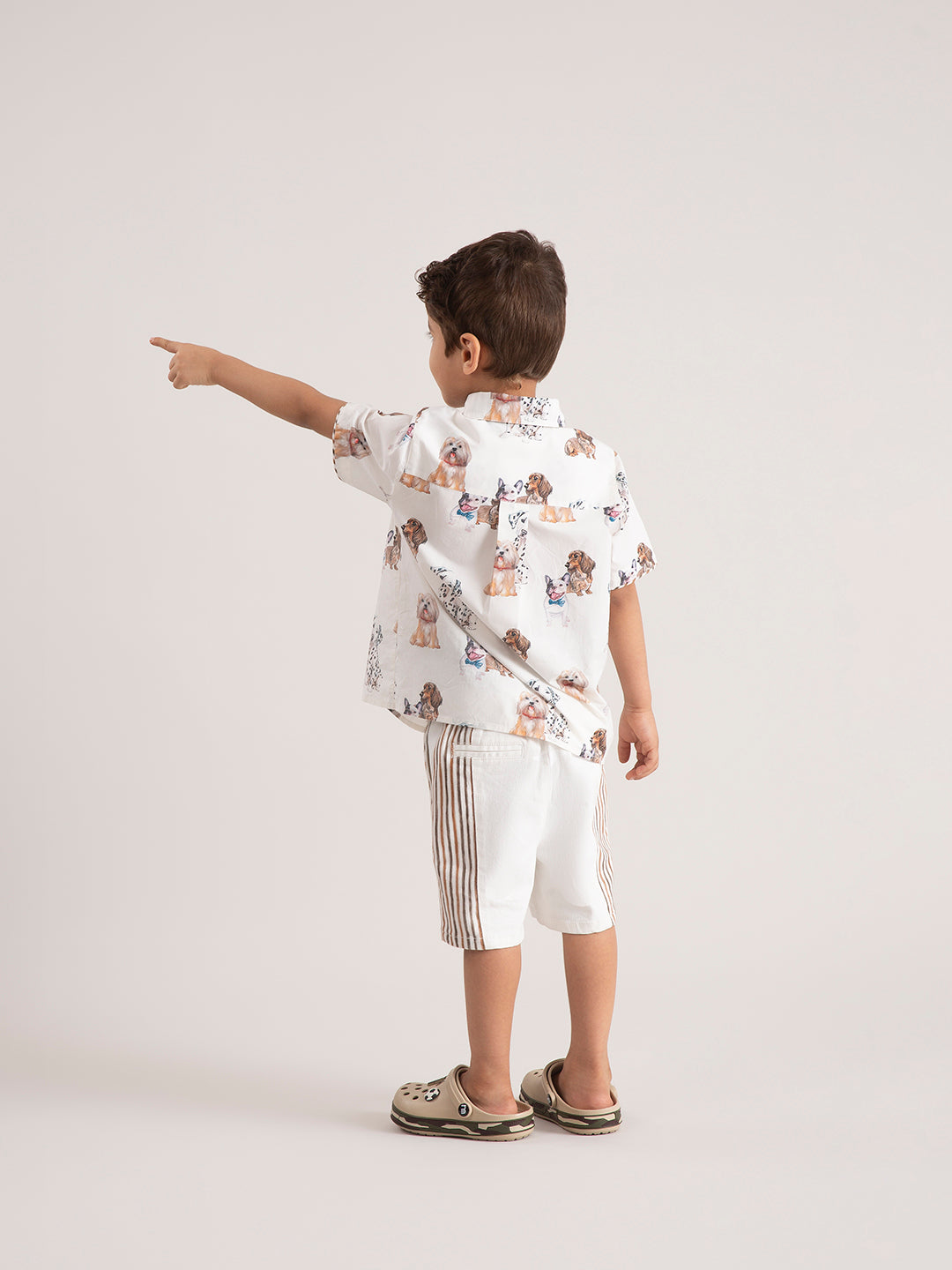 Baby Boy Co-ord Set: Shirt and Shorts Dogs Play