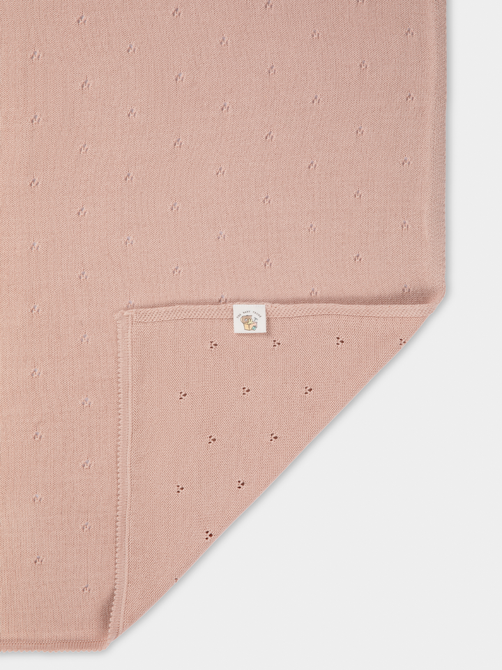 Blush Pointelle blanket