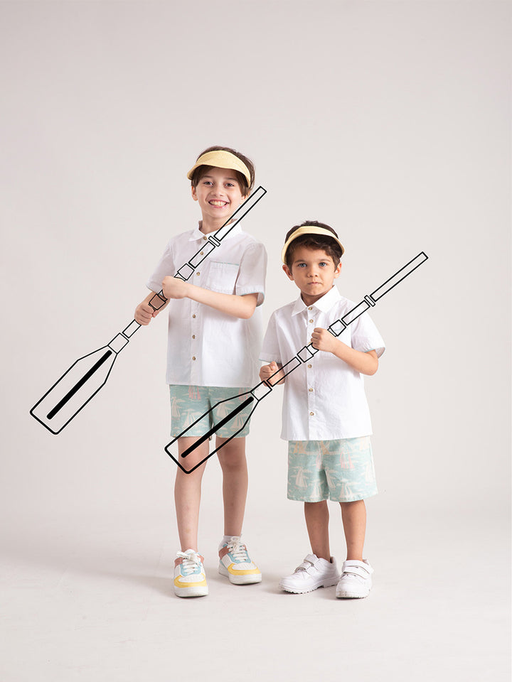 Baby Boy Boat Co-ord Set: Shirt and shorts Sailor