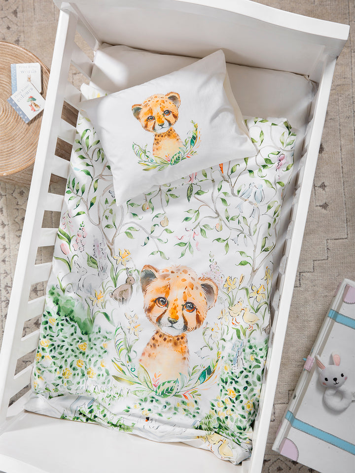 AC DUVET/COMFORTER & BEDSHEET PILLOW SET: LITTLE LEO