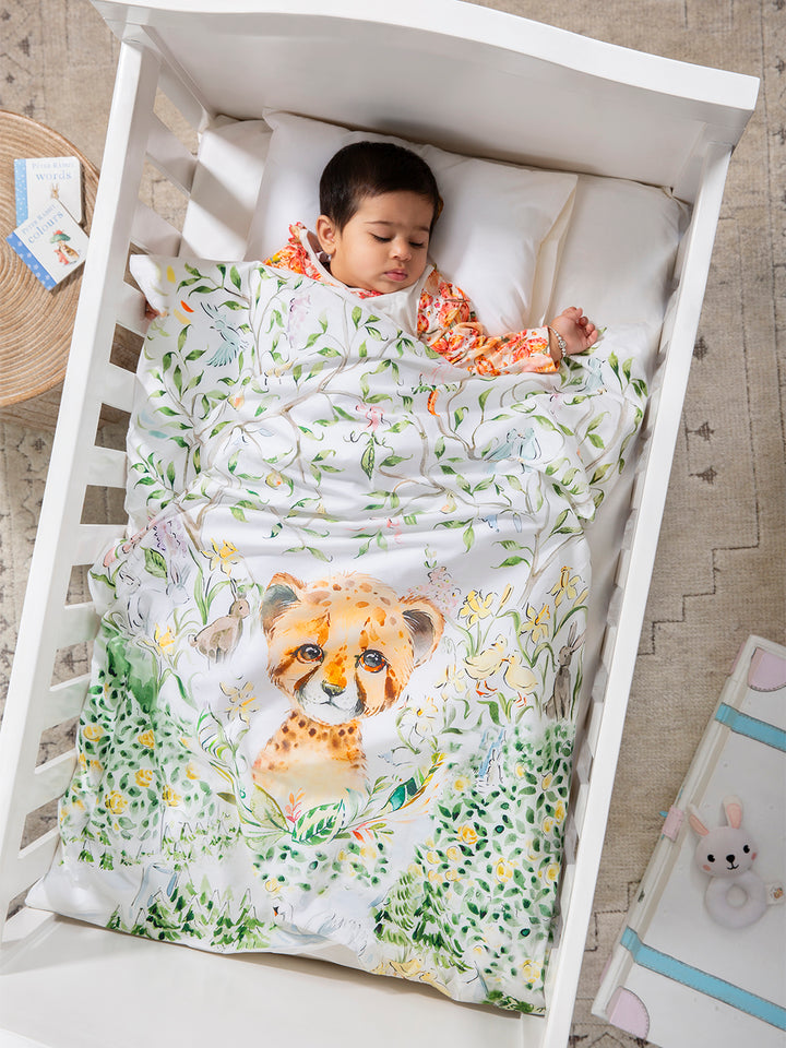 AC DUVET/COMFORTER & BEDSHEET PILLOW SET: LITTLE LEO