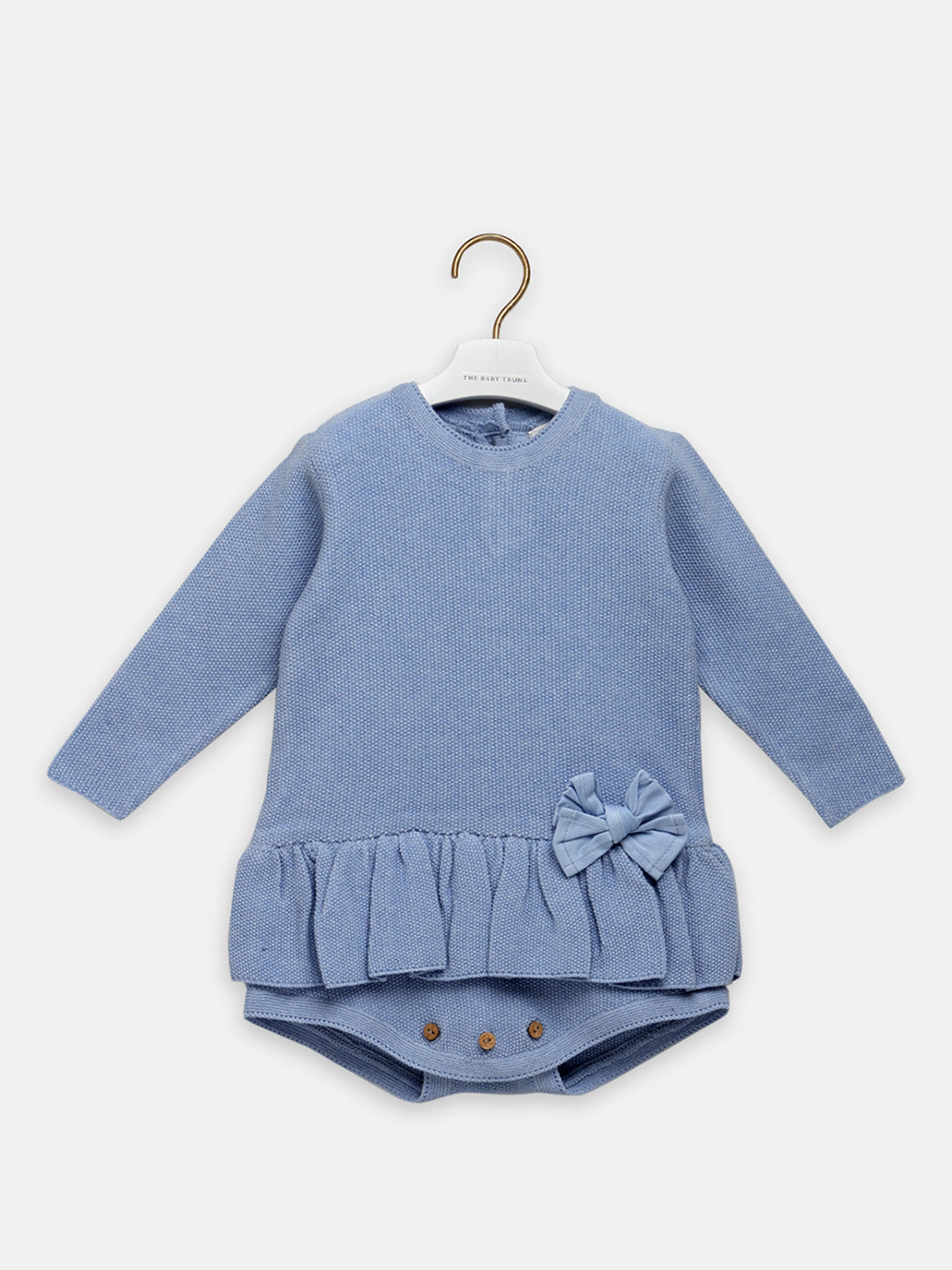 Little Bow Romper- Blue