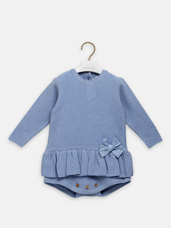 Little Bow Romper- Blue